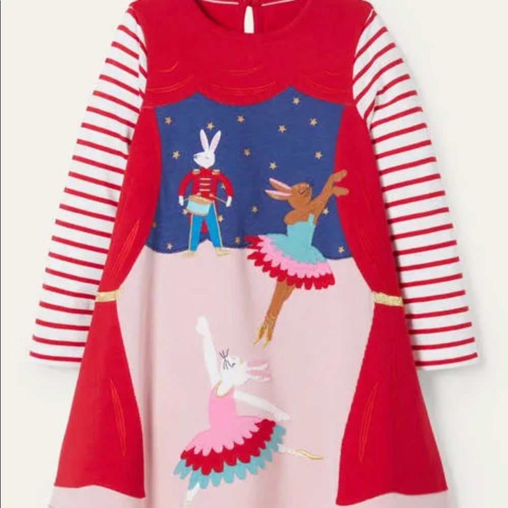 🎉🎈Host Pick🌸🎄NWT Mini Boden Big Appliqué Jersey Dress
